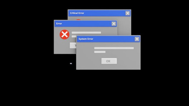 Error Notification Pop Up