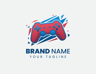 Abstract design illustration of a game controller logo or icon © MUHAMMAD DENNI