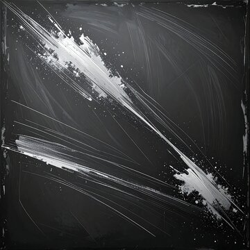 A dark gray background with two prominent white streaks