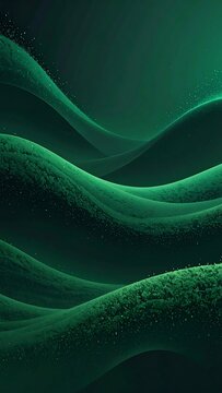 A dark green abstract background with wavy, textured lines
