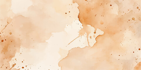 Obraz premium Abstract coffee stain vector background with vintage paper texture splattered drops and dirty wash effects ideal for retro menu designs
