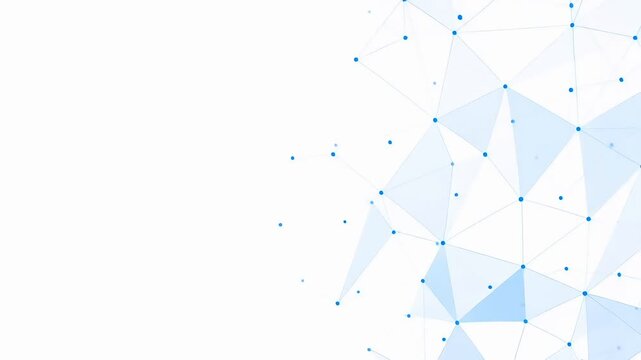 Network Line Background with Blue Point for Digital Communication