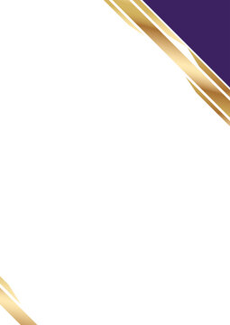 elegant diploma certificate background template with purple gold geometric line