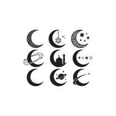 Crescent Moon Illustration Grid © Dh Faruk