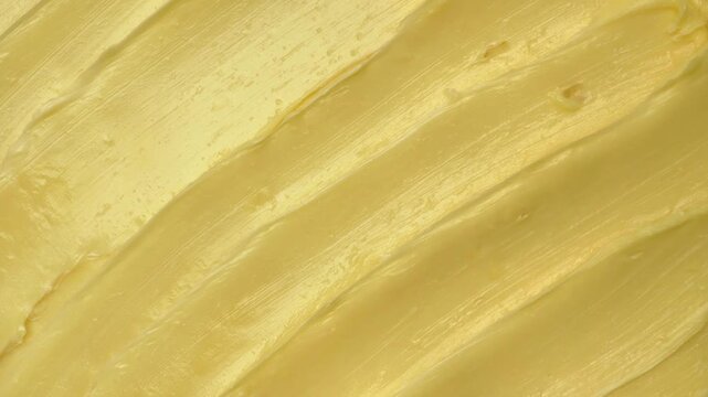 Yellow butter margarine stroke video