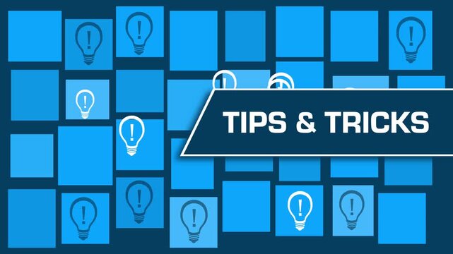 Tips And Tricks Bulbs Blue Grid Moving Shifting Box Text 