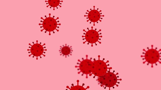 animated video background, virus moving from bottom to top
