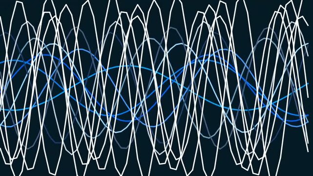 Abstract Blue White Wave Lines Motion Background