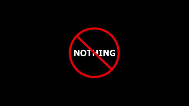 Abstract Red Nothing Circle Outline Animation on Black Background with Minimal Geometric Motion Graphics