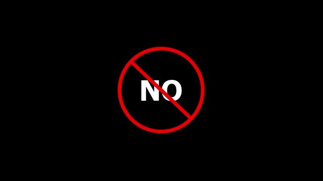 Abstract Red NoCircle Outline Animation on Black Background with Minimal Geometric Motion Graphics