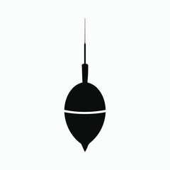 Fishing Bobber Silhouette Vector Float Angling Tackle Equipment Icon © VEC Wizard