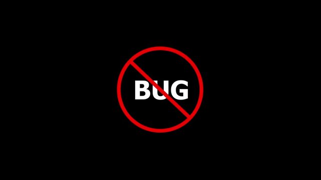 Abstract Red Bug Circle Outline Animation on Black Background with Minimal Geometric Motion Graphics