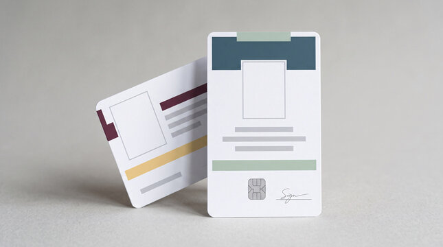 Maquettes de brochures et cartes professionnelles sur fond clair