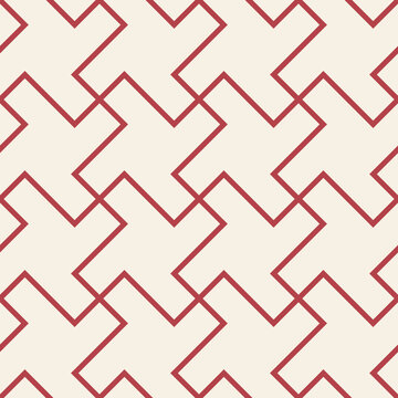 Sayagata seamless pattern, Japanese traditional interlocking key fret lattice motif, vector background for textile and wallpaper