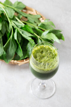 Fresh Green Juice Made from Vegetables