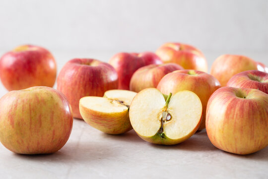 Fresh apples on the table