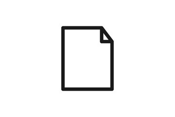 Fototapeta premium シンプルな書類の線画アイコン 文書ファイルを表すイラスト