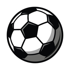 Naklejka premium Illustrated Soccer Ball Isolated