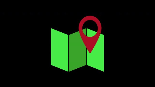 Icon representing Google Maps, showcasing a red location pin on a stylized map, indicating navigation features