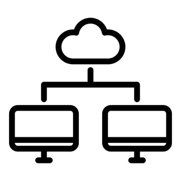 cloud computing line icon