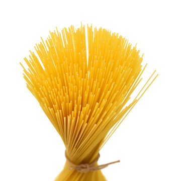 Close up Italian Pasta spaghetti macaroni on white
