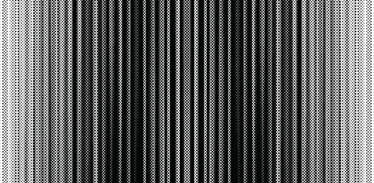 Abstract vertical checker halftone stripe pattern with textured collage vector illustration.