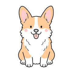 Obraz premium コーギー（ペンブローク）（全身）のベクターイラスト