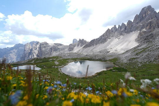 alpine lake in the mountains