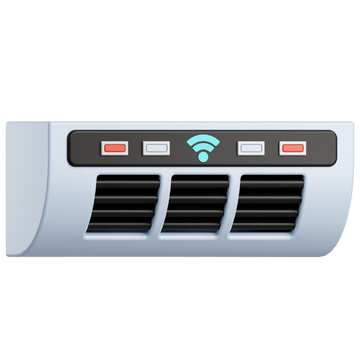 Smart Air Conditioner 3D Illustration