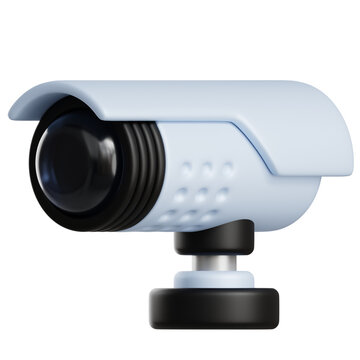 Smart Security Camera 3D Illustration