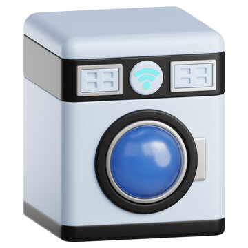 Smart Washing Machine 3D Illustration