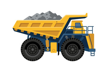 Mining Dump Truck Vector Illustration © Janda