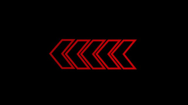 arrow icon sign in a background directional Animation arrow icon, colorful arrow icon concept. concept animated in transparent on black background 4k animation.