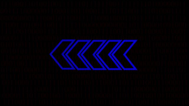 arrow icon sign in a background directional Animation arrow icon, colorful arrow icon concept. concept animated in transparent on black background 4k animation.