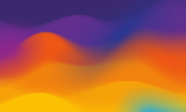 Abstract Purple and Orange Fluid Mesh Gradient Wave Background