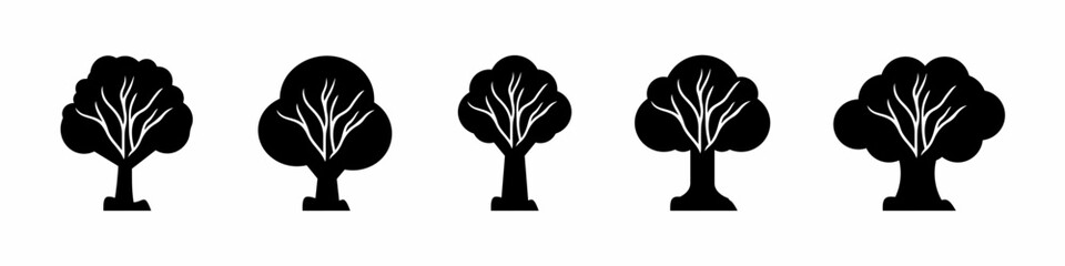Fototapeta premium Tree icon vector collection. Set of tree icon vector template designs. Stock vector.
