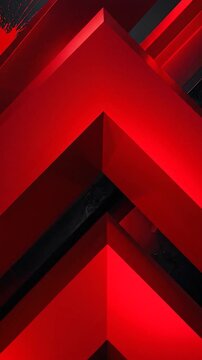 Abstract red and black geometric background with sharp lines