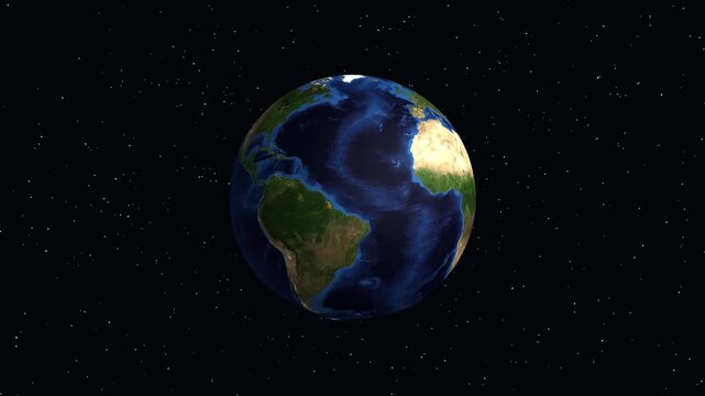 Earth Zoom Animation Focusing on Oran Algeria with Geographic Coordinates
