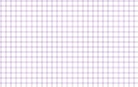 Seamless gingham pattern background, pastel purple plaid chequered pattern