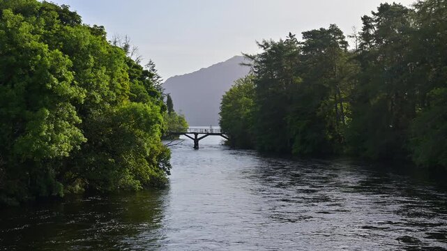 River Oich, Kaledonischer Kanal, Fort Augustus, Loch Ness, Schottland, Vereinigtes K&ouml;nigreich, Gro&szlig;britannien