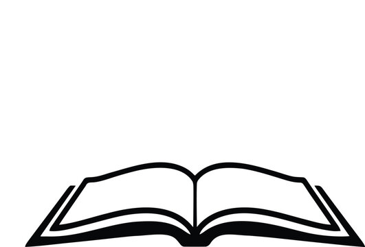 Open book vector illustration isolated on transparent background for reading or literature