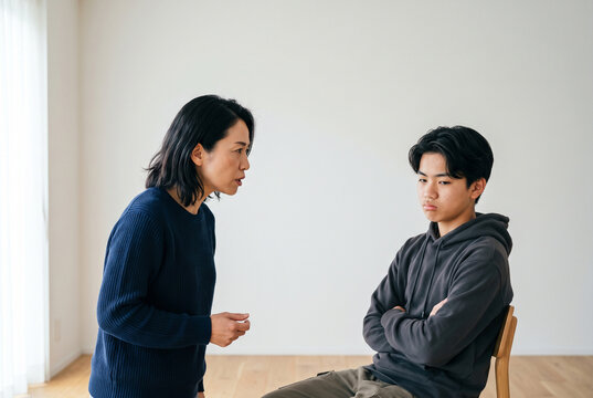 診察室で高齢女性の胸の音を聴診器で聞く男性医師 Generative AI