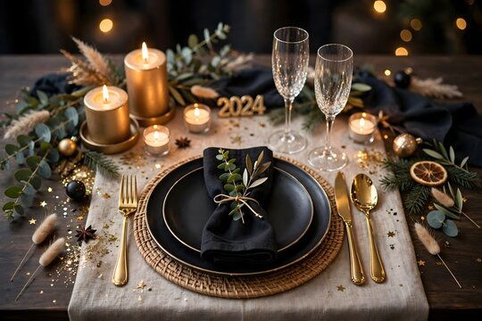 Elegant table setting festive celebration occasion