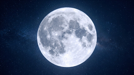 Fototapeta premium full moon in night sky