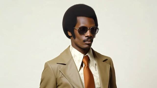 1970s fashionable man portrait