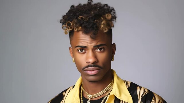 1980s fashionable man portrait