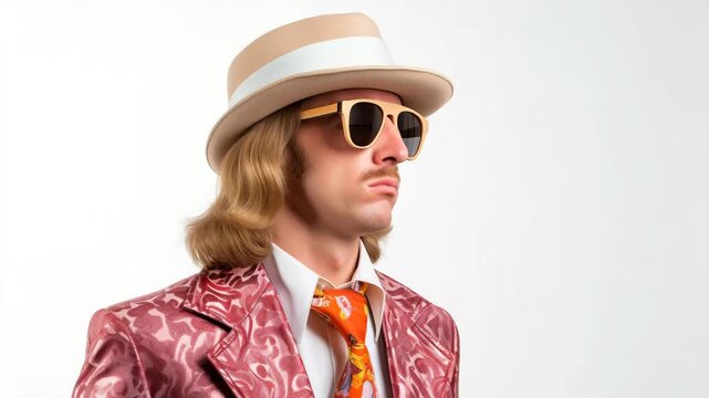 1970s fashionable man portrait