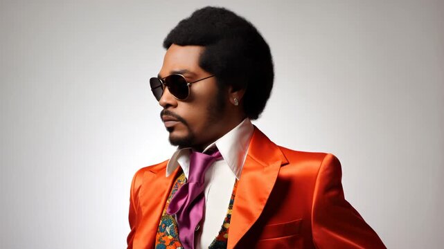 1970s fashionable man portrait