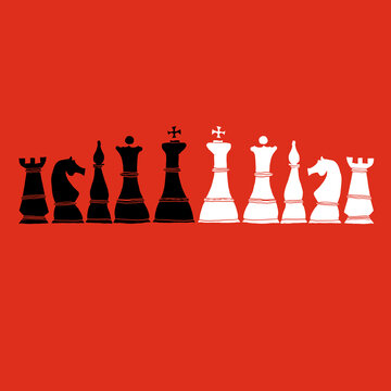 chess pieces vector illustration