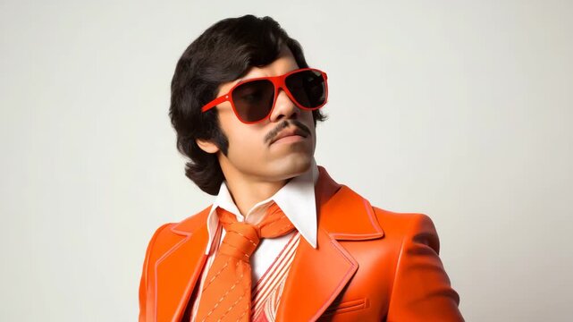 1970s fashionable man portrait